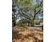 Spacious backyard with a pool, mature trees providing ample shade, and a wood fence for added privacy at 578 3Rd St, Daytona Beach, FL 32117