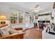 Home office with brick flooring, natural light, and ample workspace at 624 Richmond Street, Orlando, FL 32806