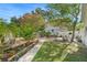 Well-maintained backyard featuring a patio, landscaping and mature trees at 6501 Matchett Rd, Belle Isle, FL 32809