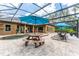 Enclosed pool area with lounge chairs, picnic table, and an expansive patio at 6720 Winter Garden Vineland Rd, Windermere, FL 34786