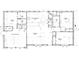 Detailed floor plan showcasing layout of bedrooms, bathrooms, kitchen, living, and dining areas at 9659 Midway Rd, Haines City, FL 33844