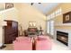 Inviting living room features a fireplace, comfortable seating, and warm natural light at 1529 Farrindon Cir, Lake Mary, FL 32746