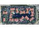 Aerial view of the condominium community layout featuring buildings, lush landscaping, pool, tennis courts, and water features at 2525 Maitland Crossing Way # 202, Orlando, FL 32810