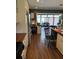Spacious kitchen with stainless steel refrigerator, wood countertops, and dining area at 2648 Amsden Rd, Winter Park, FL 32792