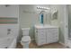 Bathroom with a shower and tub combo, tile floor, and a white vanity at 3966 Villas Green, Longwood, FL 32779