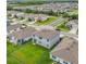 A high view of the backyard of the home with a large grass area at 3975 Silverstream Ter, Sanford, FL 32771