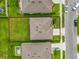 Overhead view highlighting the expansive backyard, adjacent homes, and surrounding neighborhood at 3975 Silverstream Ter, Sanford, FL 32771