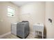 Functional laundry room with a large washer and sink at 5531 Marys Villa Rd, Groveland, FL 34736