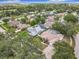 Beautiful aerial view of a residential area with green landscapes and houses featuring screened-in pools at 6970 Knightswood Dr, Orlando, FL 32818