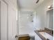 Bathroom with tile shower, and granite countertop at 7040 Hennepin Blvd, Orlando, FL 32818