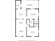 A detailed floor plan illustrating layout of the house including the living spaces, bedrooms, and screened porch at 8116 Parrot Dr, Orlando, FL 32825