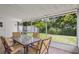 Screened patio with table and seating overlooks the fenced backyard at 8116 Parrot Dr, Orlando, FL 32825