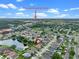 Aerial view showcasing home's location, close to The Loop Shopping Center and a community pool at 826 Long Bay Ct, Kissimmee, FL 34741