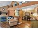 Open living and dining area with vaulted ceilings and stylish decor at 887 Reedy Cv, Casselberry, FL 32707