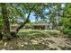 Secluded backyard view featuring a patio, shaded by mature trees at 1000 Sal St, Ocoee, FL 34761