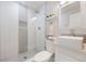 Beautifully updated bathroom featuring a tiled shower with glass door and a modern vanity sink at 1615 W Gadsen Blvd, Orlando, FL 32812