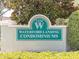 Waterford Landing Condominiums sign at the entrance to the community at 2550 N Alafaya Trl # 9201, Orlando, FL 32826