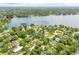 Overhead view of the lakefront community with community park and boat ramp at 3102 Cecelia Dr, Apopka, FL 32703
