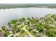 Aerial view of lakefront neighborhood, with lake access at 3102 Cecelia Dr, Apopka, FL 32703
