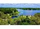 Breathtaking aerial view of a serene lake surrounded by lush green forests and clear blue skies at 625 Woodlawn Cemetery Rd, Gotha, FL 34734