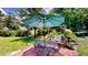Outdoor space with dining area and a swing, perfect for relaxation in a serene setting at 625 Woodlawn Cemetery Rd, Gotha, FL 34734