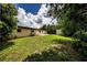 Expansive backyard with a well-manicured lawn, patio, and mature trees, ideal for entertaining at 6310 Lake Underhill Rd, Orlando, FL 32807