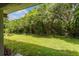 A well-maintained lawn with an enclosed fence and mature trees at 9966 Hidden Dunes Ln, Orlando, FL 32832