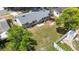 Aerial view of the backyard with its lawn and foliage at 110 Rabun Ct, Sanford, FL 32773