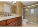 Bathroom featuring vanity with a sink, a glass enclosed shower, and tile flooring at 119 Glendale Dr, Longwood, FL 32750