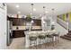 Contemporary kitchen featuring an island with seating and stainless steel appliances at 1909 Majorca Dr, Kissimmee, FL 34747