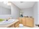 Bathroom featuring a sink, wood vanity, and a decorative plant to add warmth at 208 Scottsdale Sq # 208, Winter Park, FL 32792