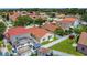 Aerial view of a home with a fenced yard, ideal for outdoor living and relaxation at 2422 Condado Ct, Kissimmee, FL 34743