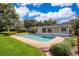 Refreshing pool with screened lanai and lush landscaping offers a serene outdoor retreat at 2809 Sanbina St, Winter Park, FL 32789