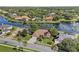 Aerial view of single-Gathering home and community with lake access at 3713 Ocita Dr, Orlando, FL 32837