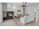 Inviting living room featuring a fireplace, plush seating, and ample natural light at 3713 Ocita Dr, Orlando, FL 32837