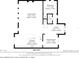 Main level floor plan displaying the layout of the kitchen, living room, dining room, and bedroom at 530 Harriswood Ct, Davenport, FL 33837