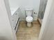 Bathroom with modern vanity, tile floors, and shower at 1055 Kensington Park Dr # 205, Altamonte Springs, FL 32714