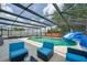 Beautiful screened-in pool and spa with outdoor seating and a calming atmosphere at 1224 Blackwater Pond Dr, Orlando, FL 32828