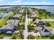 Aerial view of a peaceful community with tree-lined streets and lake views at 15900 Citrus Knoll Dr, Winter Garden, FL 34787