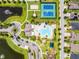 Aerial view of a community pool with lounge chairs, mature landscaping, and Gathering-friendly amenities at 15900 Citrus Knoll Dr, Winter Garden, FL 34787
