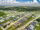 Community aerial view showcasing well-maintained homes, green spaces, and small lakes at 1593 Osprey View Dr, Apopka, FL 32703