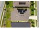 A high-altitude, vertical view of roof with solar panels at 1593 Osprey View Dr, Apopka, FL 32703