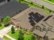 Top-down shot showing solar panels in a residential neighborhood at 1593 Osprey View Dr, Apopka, FL 32703