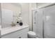 Clean and bright bathroom with subway tile shower and modern vanity at 17996 Adrift Rd, Winter Garden, FL 34787