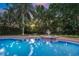 Backyard pool with a fountain feature and lush landscaping offers a relaxing escape at 3316 Regal Crest Dr, Longwood, FL 32779