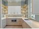 Modern kitchen with shaker cabinets, stylish backsplash, and stainless steel microwave at 1820 Glencoe Rd, Winter Park, FL 32789