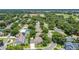 Scenic aerial view of the property and surrounding neighborhood at 19554 Spring Oak Dr, Eustis, FL 32736