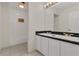 Bathroom featuring a double sink vanity with tiled floors and separate shower and tub area at 19554 Spring Oak Dr, Eustis, FL 32736