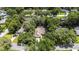 Stunning aerial view of a landscaped property featuring a private pool and lush greenery at 205 Stevenage Dr, Longwood, FL 32779