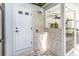Stylish outdoor shower with decorative tile, conveniently located near the patio area at 205 Stevenage Dr, Longwood, FL 32779